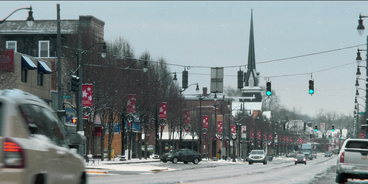 Main street in Love Hard