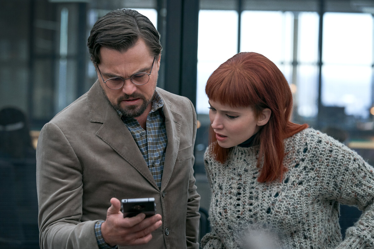 Leonardo DiCaprio and Jennifer Lawrence in 'Don't Look Up'