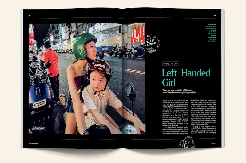 Issue spread of the locations of Left-Handed Girl