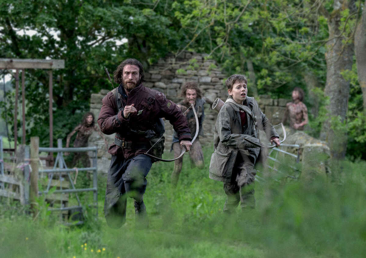 Jamie (Aaron Taylor-Johnson) and his son, Spike (Alfie Williams), in ‘28 Years Later.’