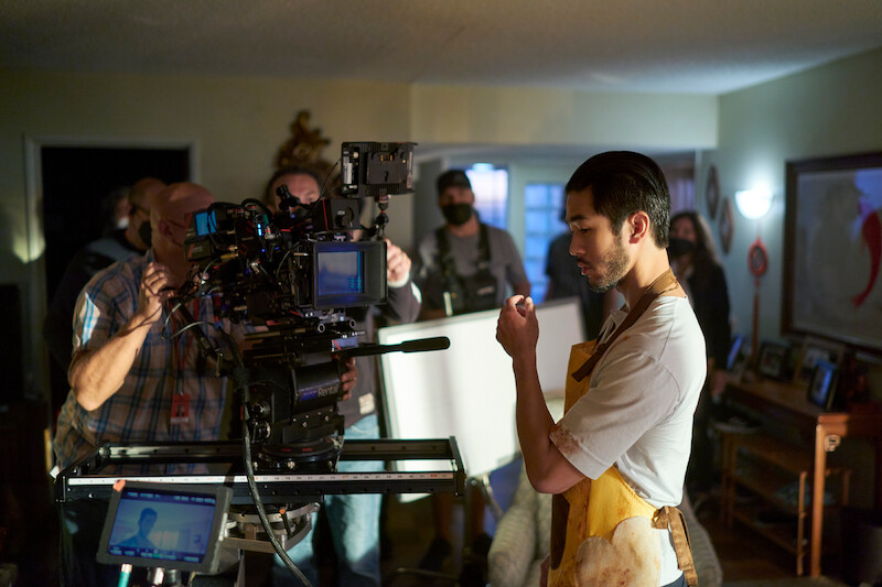 Justin Chien as Charles Sun in episode 102 of The Brothers Sun. 