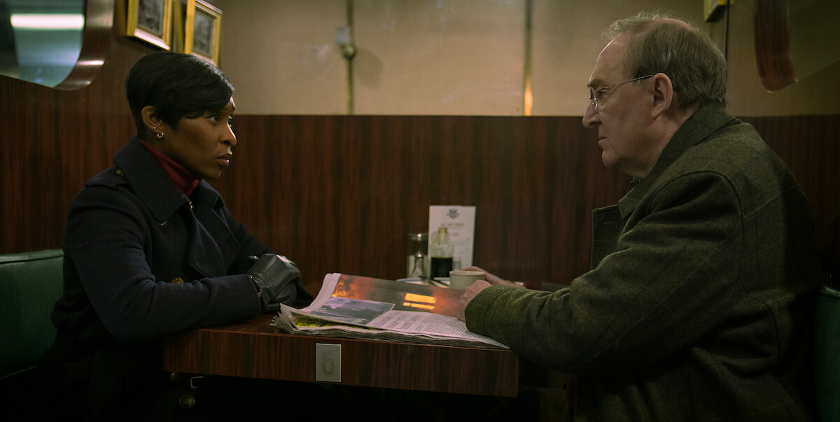 Cynthia Erivo and Dermot Crowley Luther
