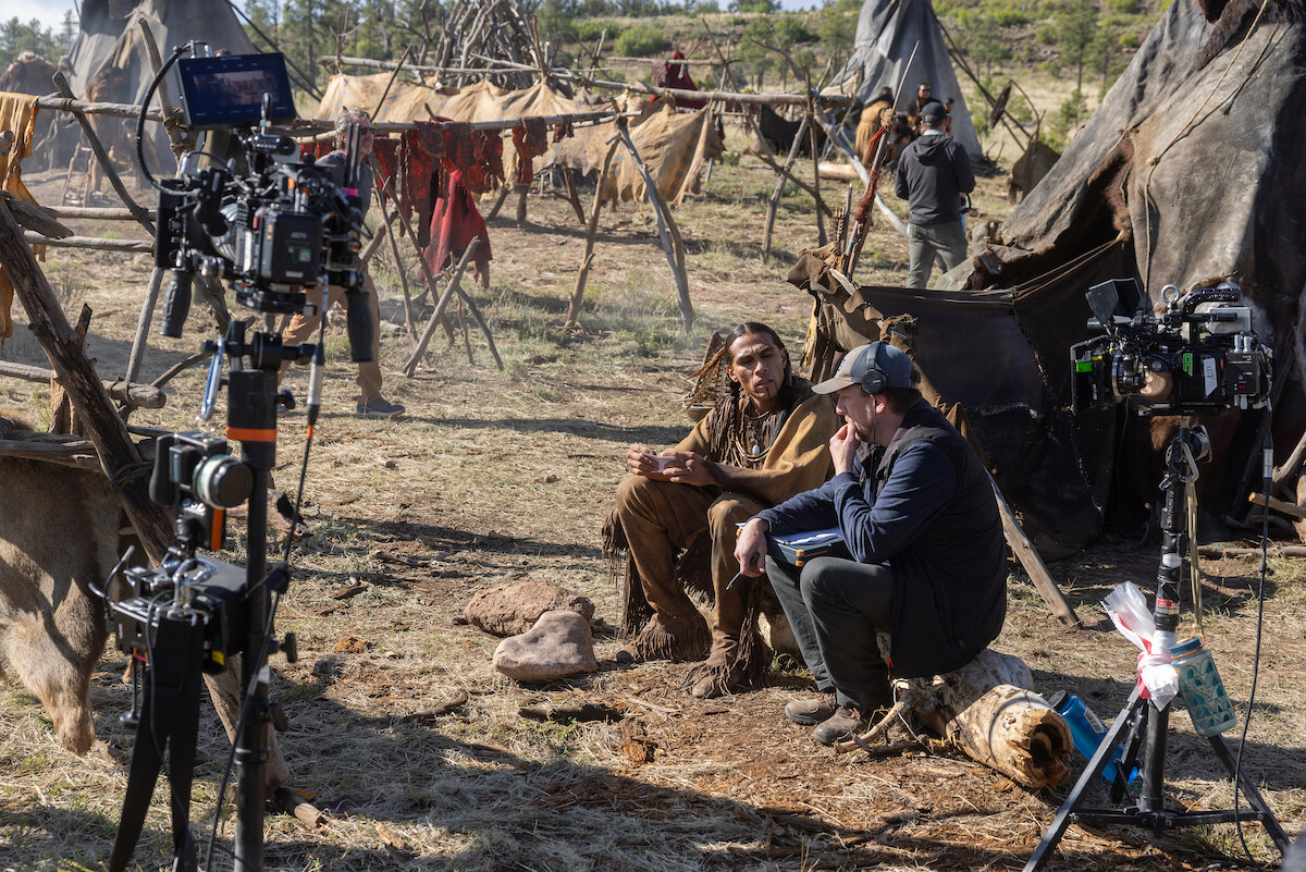 Director/executive producer Peter Berg behind the scenes of ‘American Primeval’