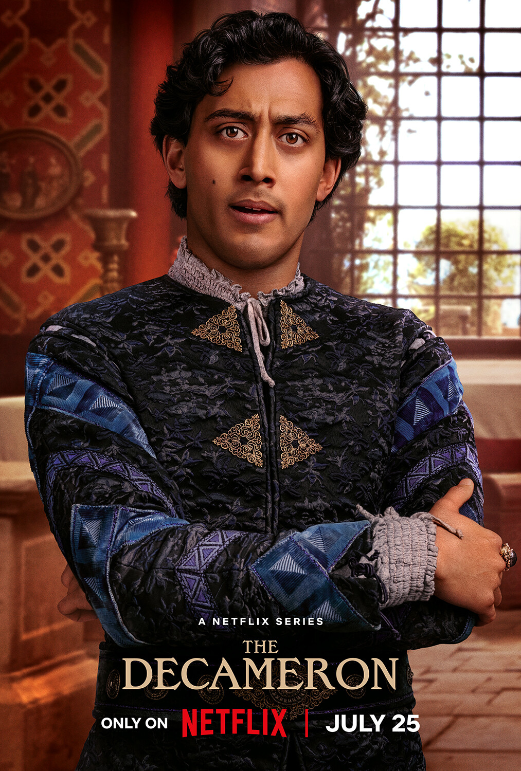Karan Gill as Panfilo in ‘The Decameron’ Season 1.