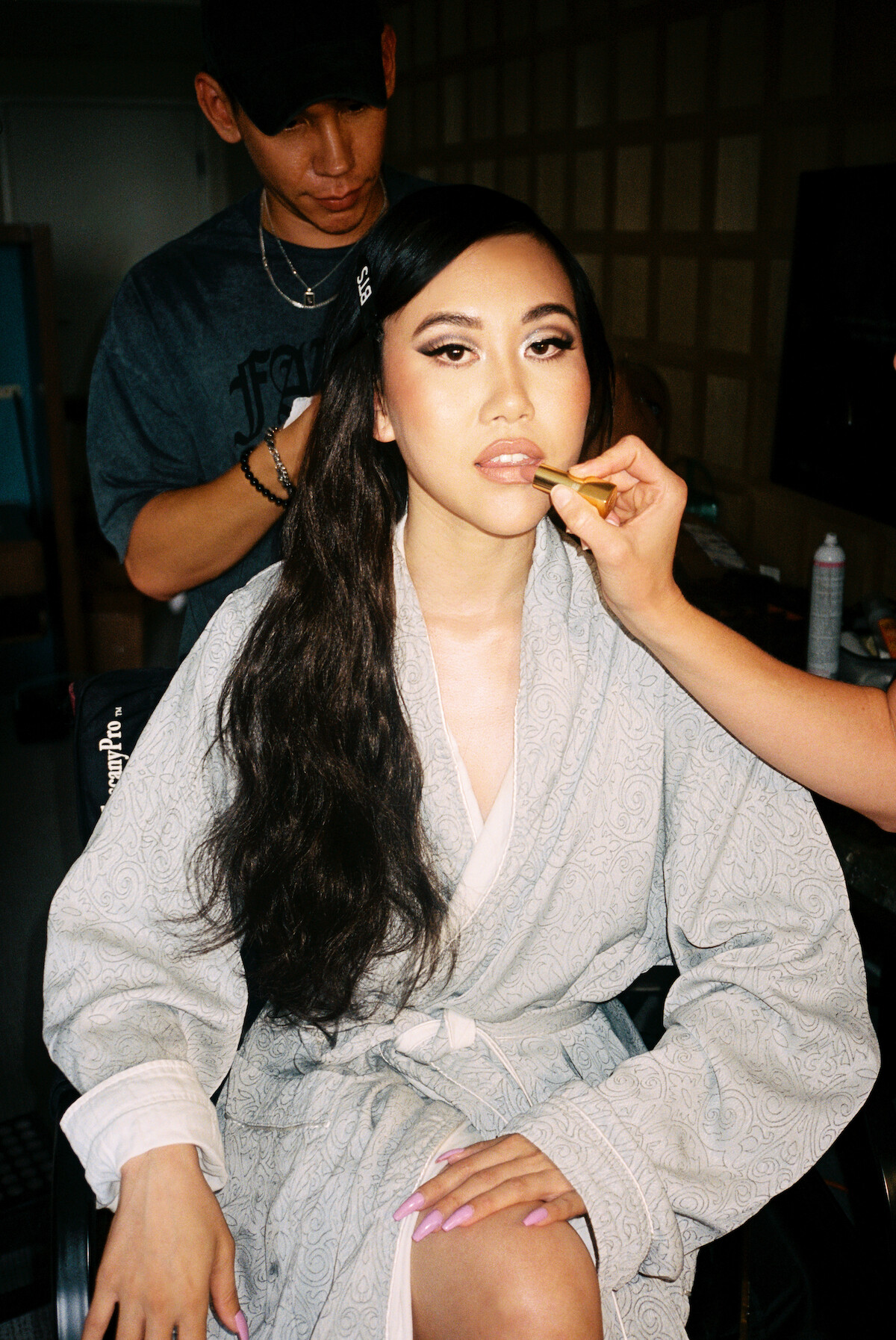 Ramona Young in grooming chair.