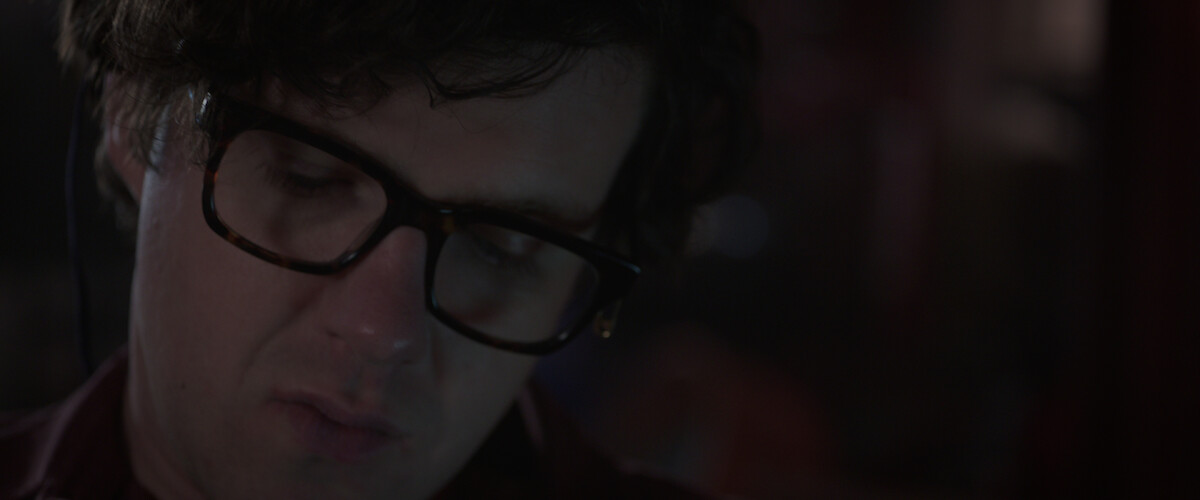 Stay looking down wearing eyeglasses.