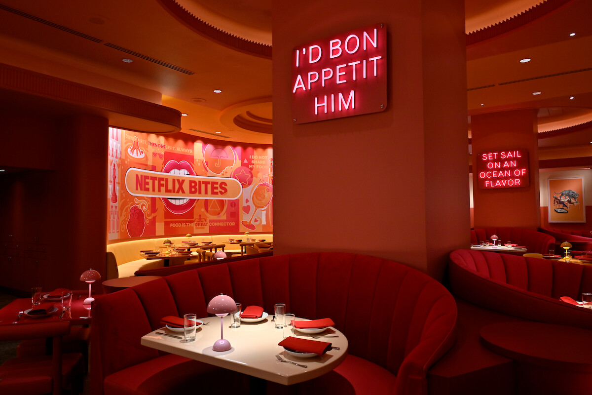 A view of the interior of NETFLIX BITES Vegas at the MGM Grand Hotel & Casino