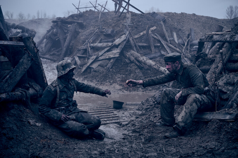 Kammerer and Schuch in ‘All Quiet on The Western Front.’  ‘All Quiet on the Western Front’ First Look Photos