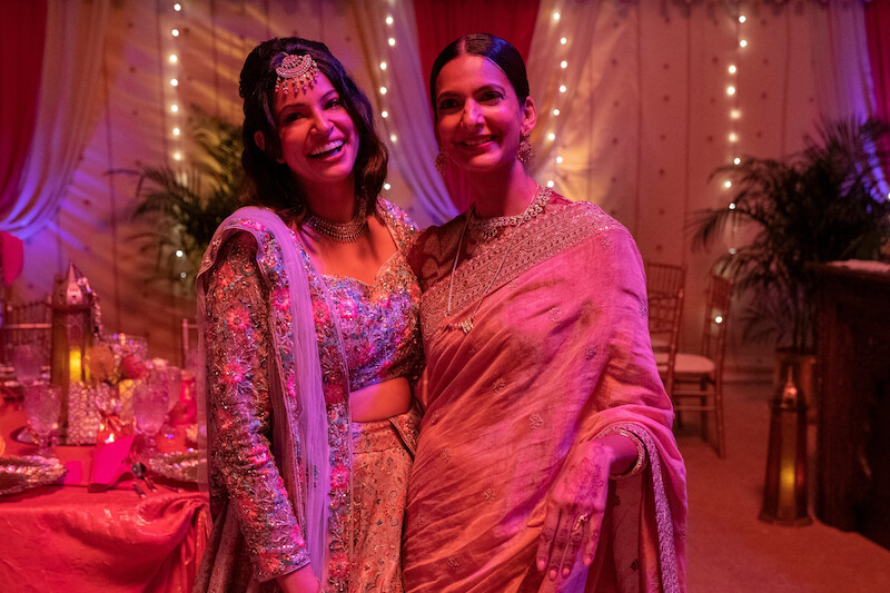 Richa Moorjani as Kamala and Poorna Jagannathan as Nalini Vishwakumar 