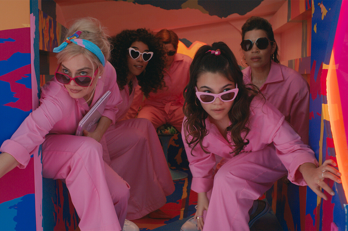 Margot Robbie and some of the other Barbies in Greta Gerwig’s ‘Barbie’