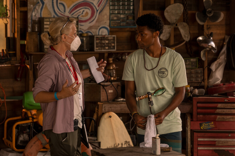 Jonathan Daviss as Pope in Outer Banks Season 2 Behind-the-Scenes Photo Gallery