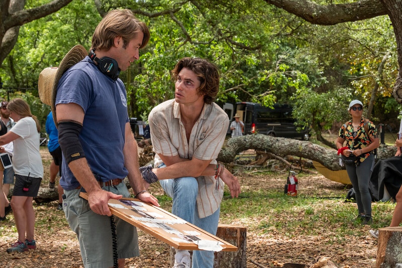 Chase Stokes in Outer Banks Season 1 Behind-the-Scenes Photo Gallery.