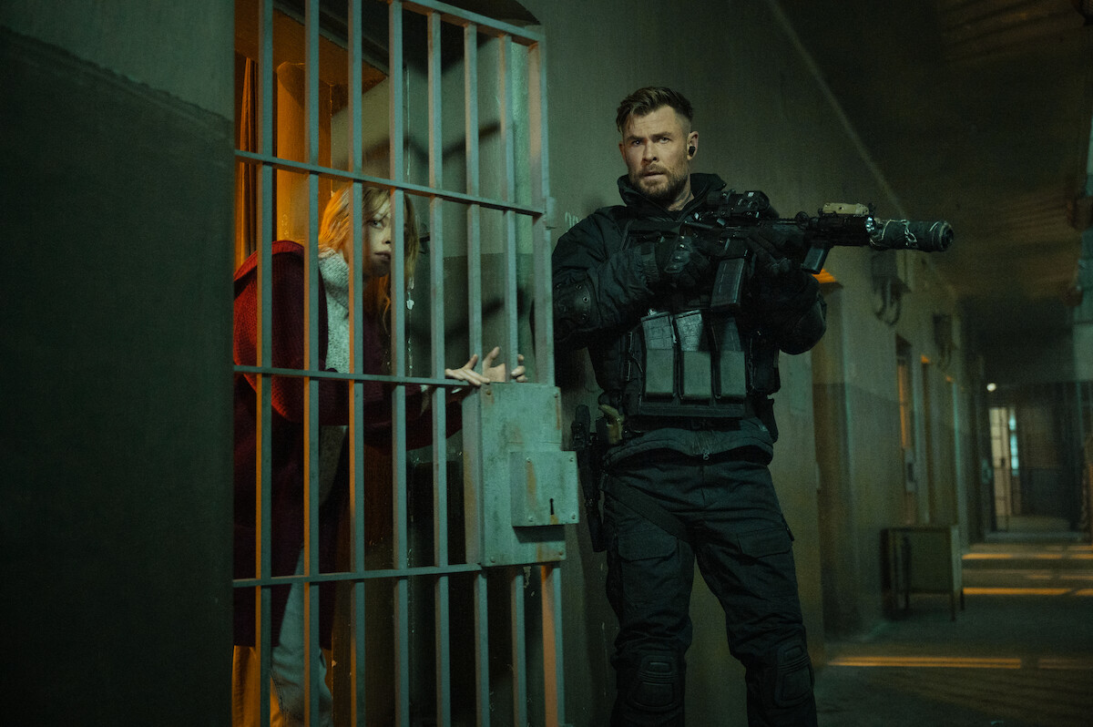 Tinatin Dalakishvili as Ketevan and Chris Hemsworth as Tyler Rake in ‘Extraction 2’.