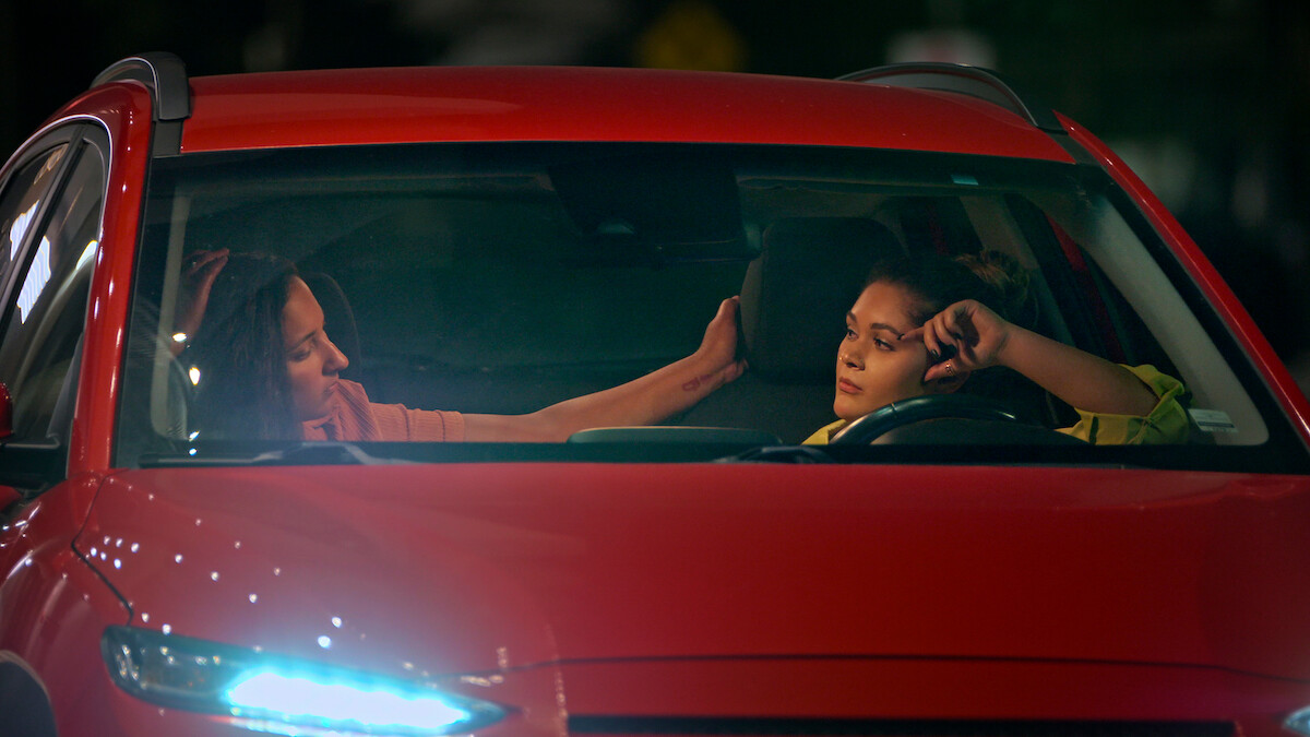 Mel and Marie in a car