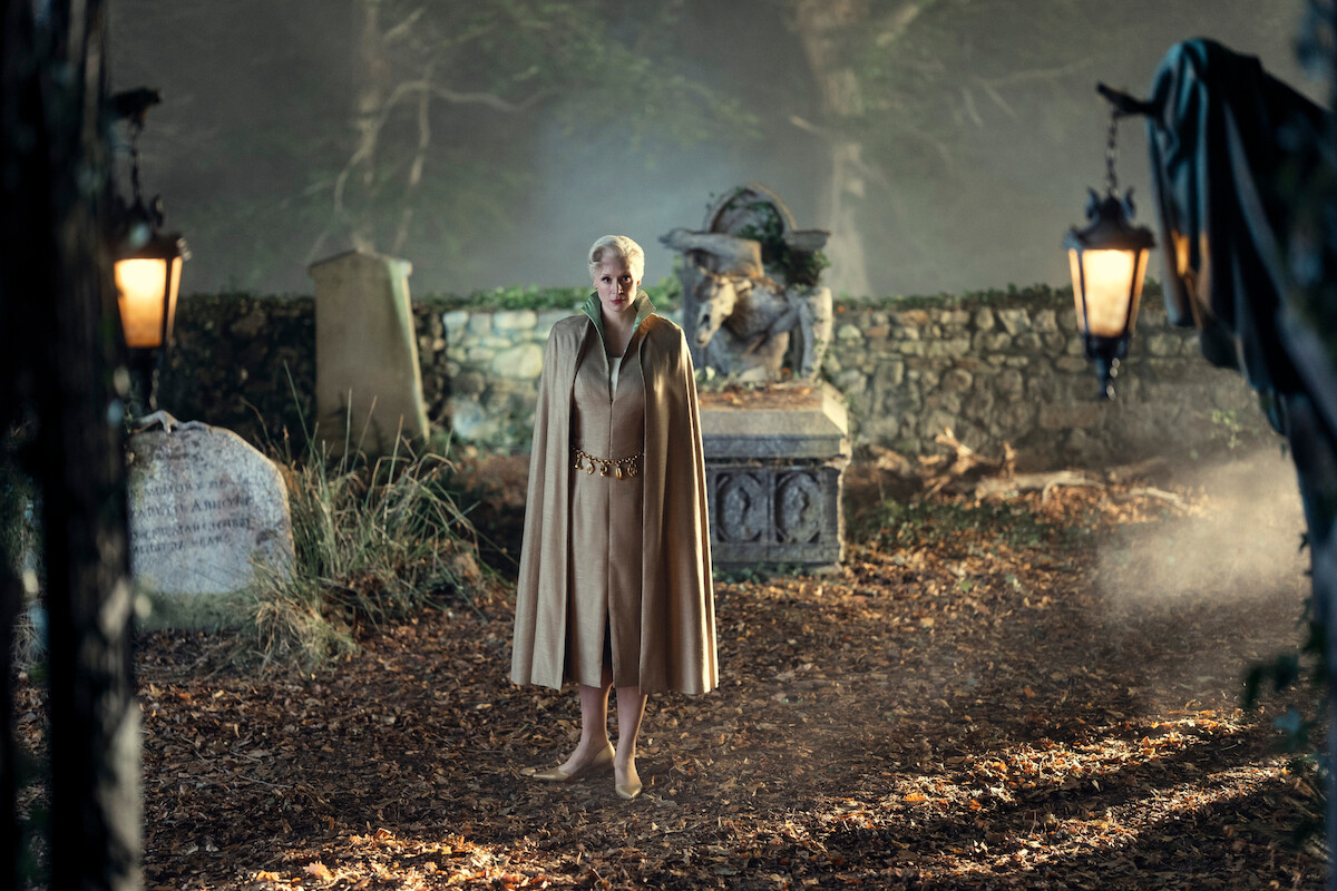 Gwendoline Christie as Principal Weems in ‘Wednesday’ Season 2.