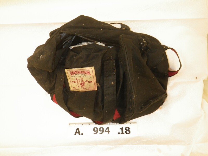Another police photo of the duffel bag. - ‘Unsolved Mysteries’ Volume 3: Where Is Tammy Williams? Evidence photos