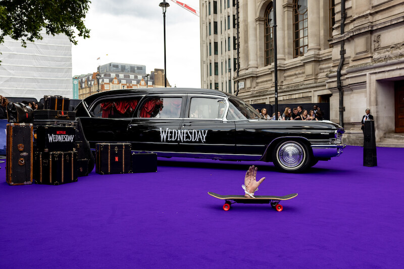 Thing attends the global premiere of 'Wednesday' Season 2, Part 1.
