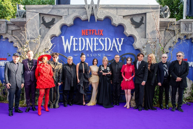 The cast attends the global premiere of 'Wednesday' Season 2, Part 1.