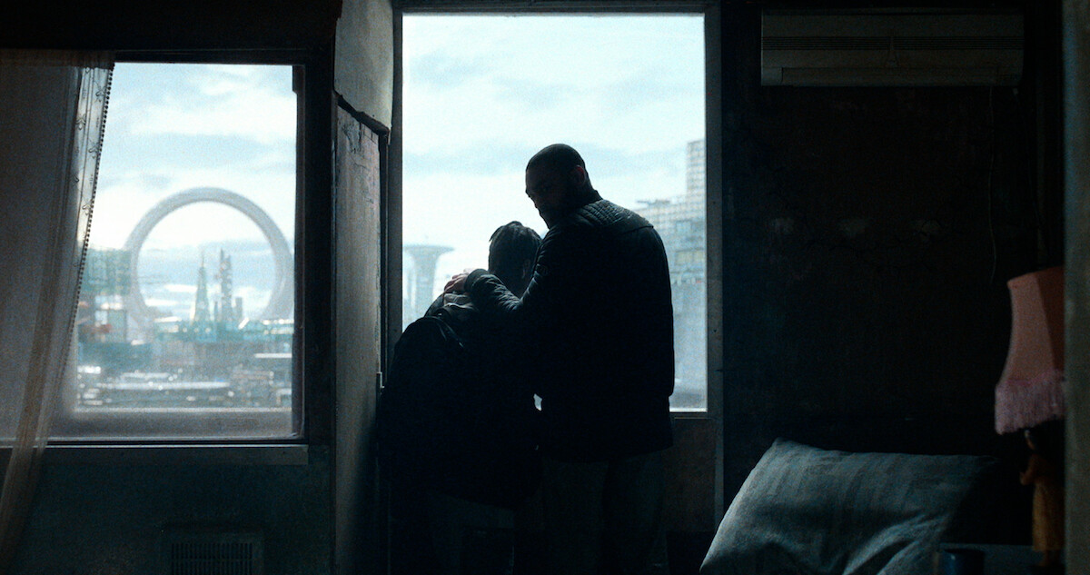 An embrace in 'The Kitchen.' 