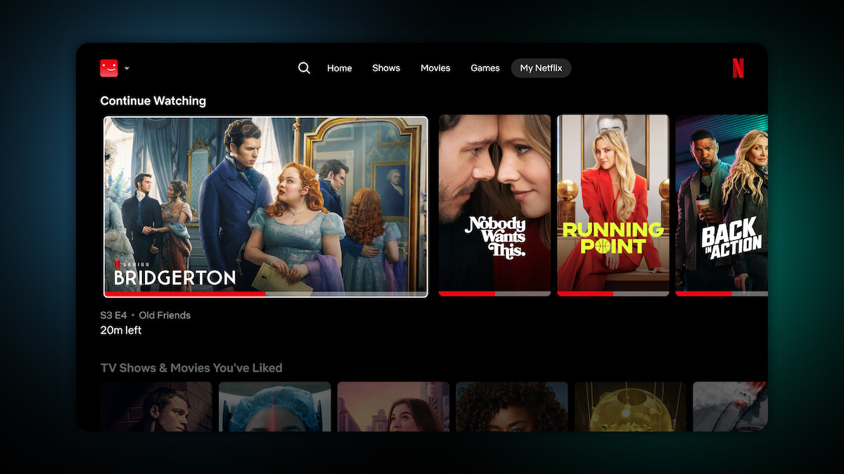 A preview of the Continue Watching row within a user’s My Netflix page