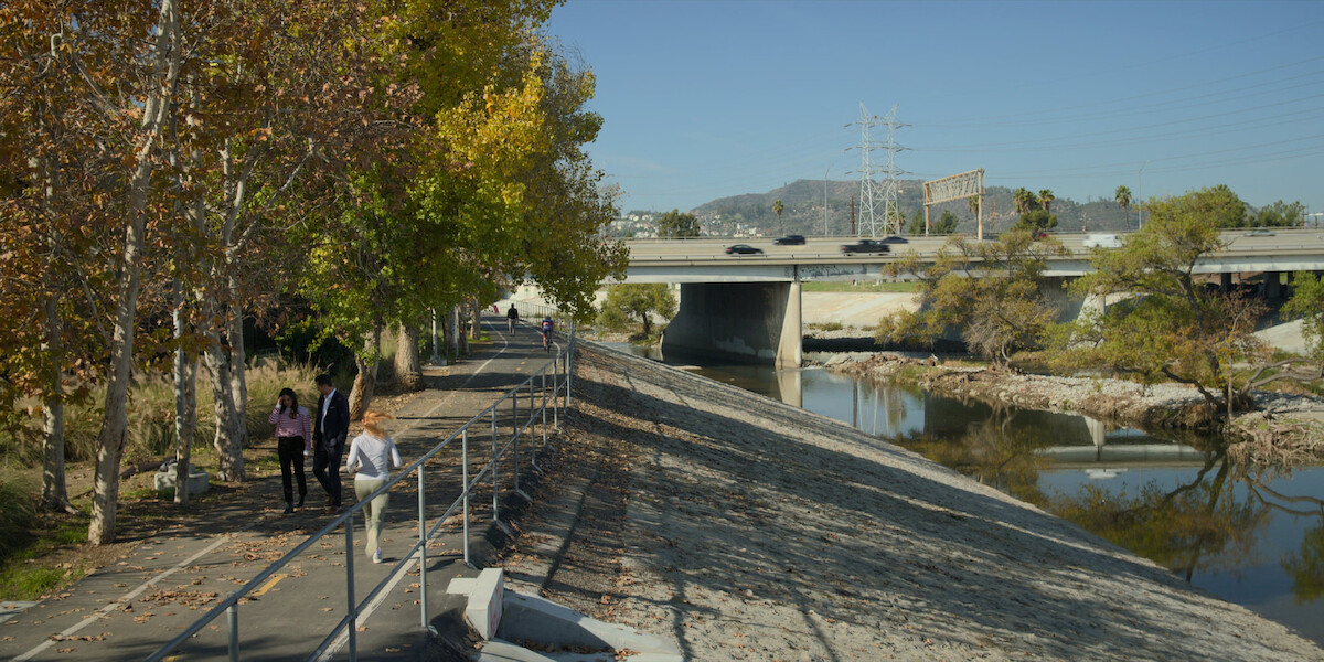 The LA River walk in ‘The Lincoln Lawyer’ Season 2
