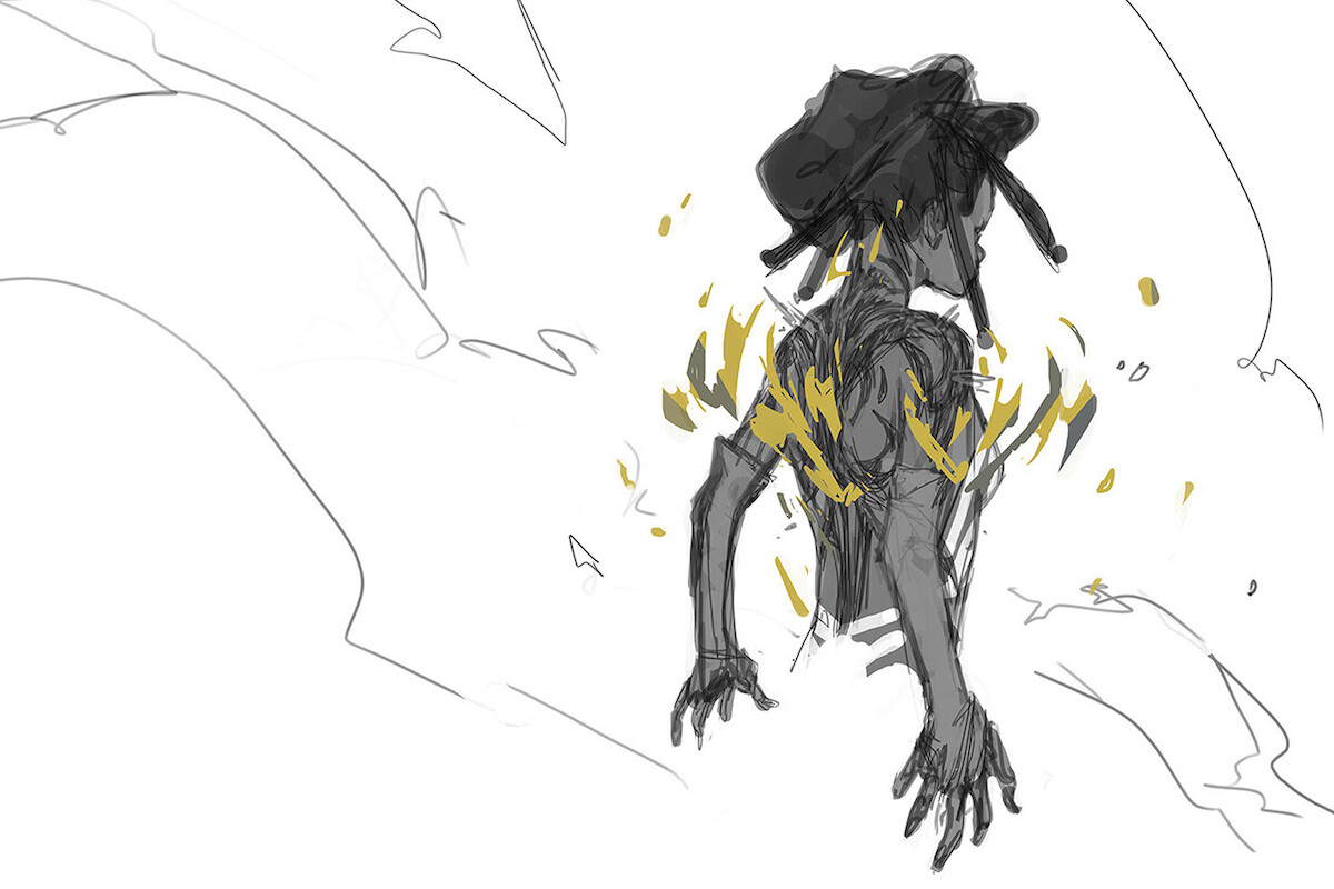 Sketch of the character Mel in ‘ARCANE’ Season Two.