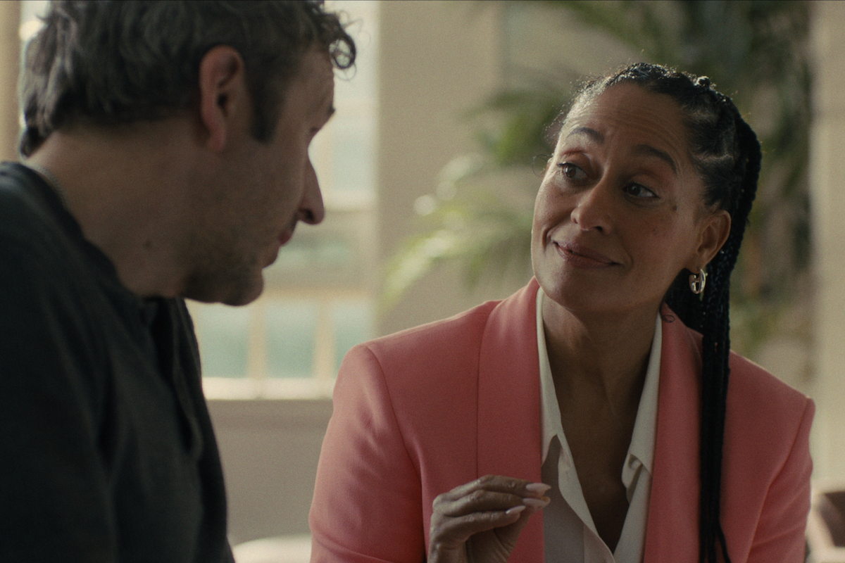 Chris O’Dowd and Tracee Ellis Ross in Season 7 of ‘Black Mirror’