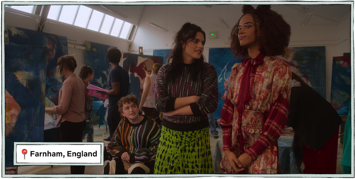 Ash Self, Bel Priestley, and Yasmin Finney in ‘Heartstopper’ Season 2