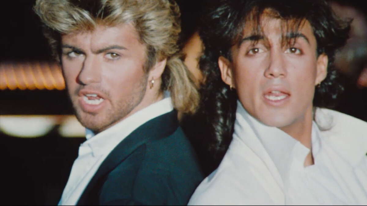 George Michael and Andrew Ridgeley in ‘Wham!’