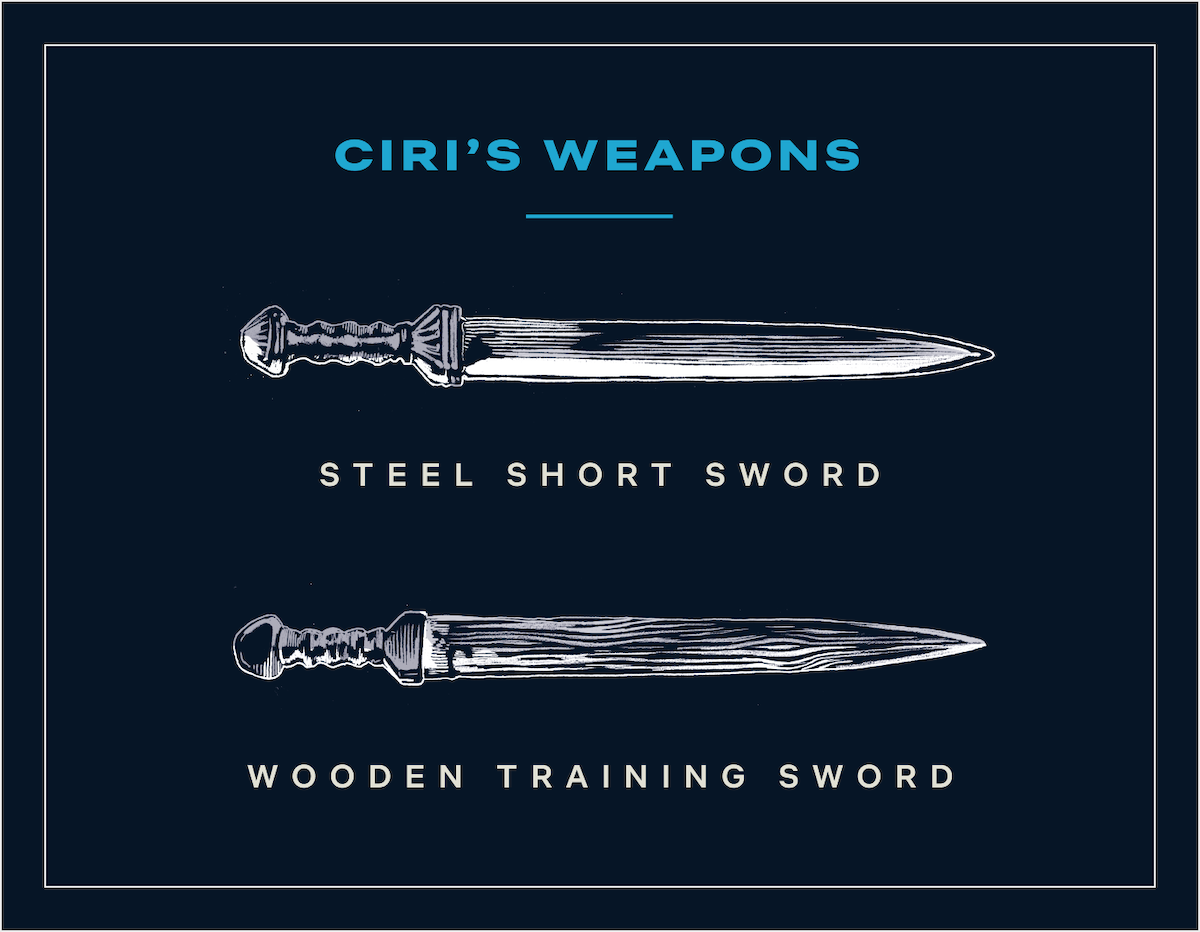 Ciri’s weapons in ‘The Witcher’