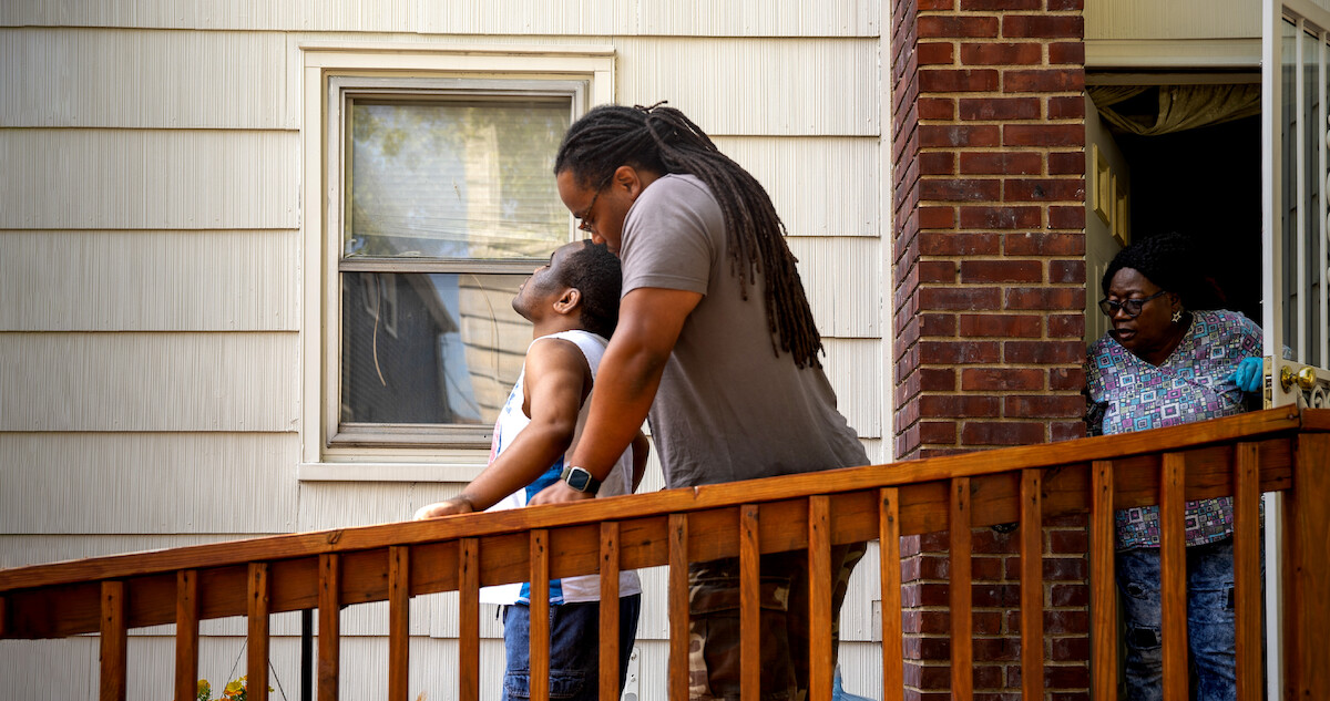 Derrick Johnson and his brother, John Johnson, in an image from the documentary film ‘Tell Them You Love Me’
