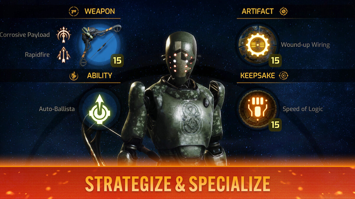 A metal-clad warrior from Bloodline game.