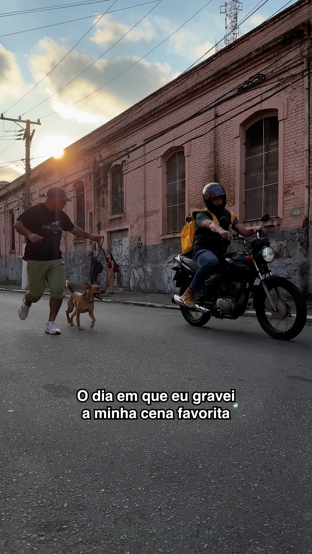 Cena de bastidores do filme 'Caramelo'