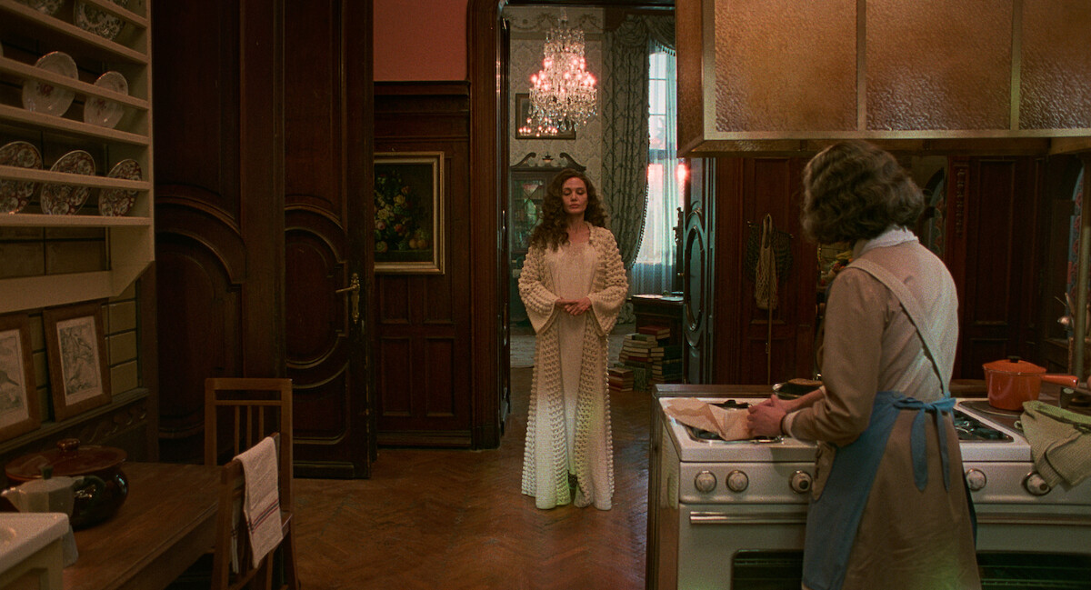 Angelina Jolie as Maria Callas and Alba Rohrwacher as Bruna in ‘Maria.’