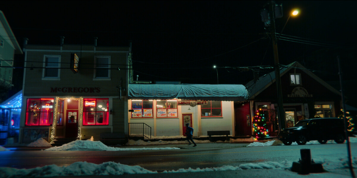 A townie bar in 'Love Hard'