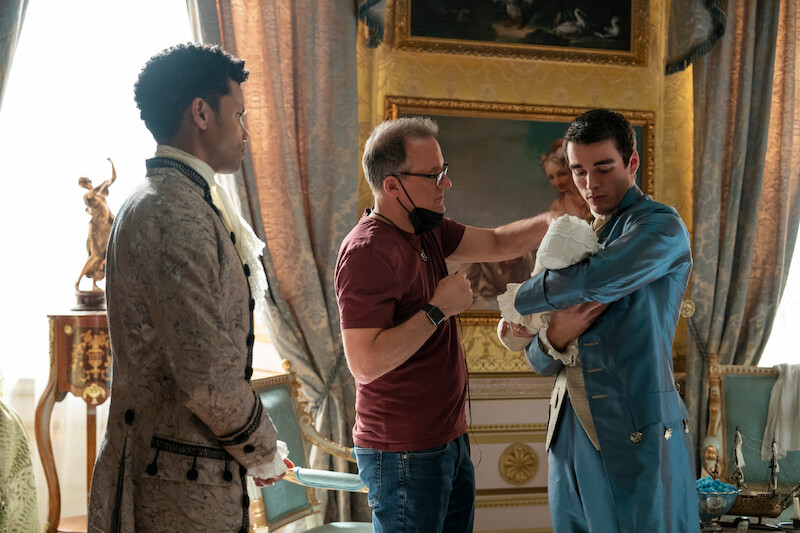 Tunji Kasim as Adolphus, Executive Producer/Director Tom Verica, Corey Mylchreest as Young King George