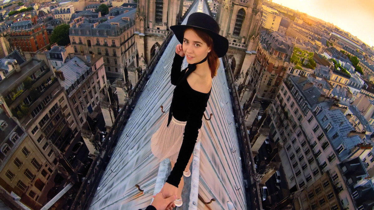 Angela Nikolau on top of a building