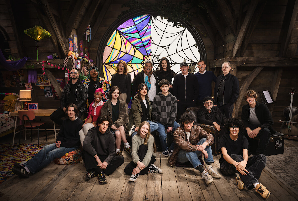 The cast of ‘Wednesday’ Season 2 gathers on set for a group shot