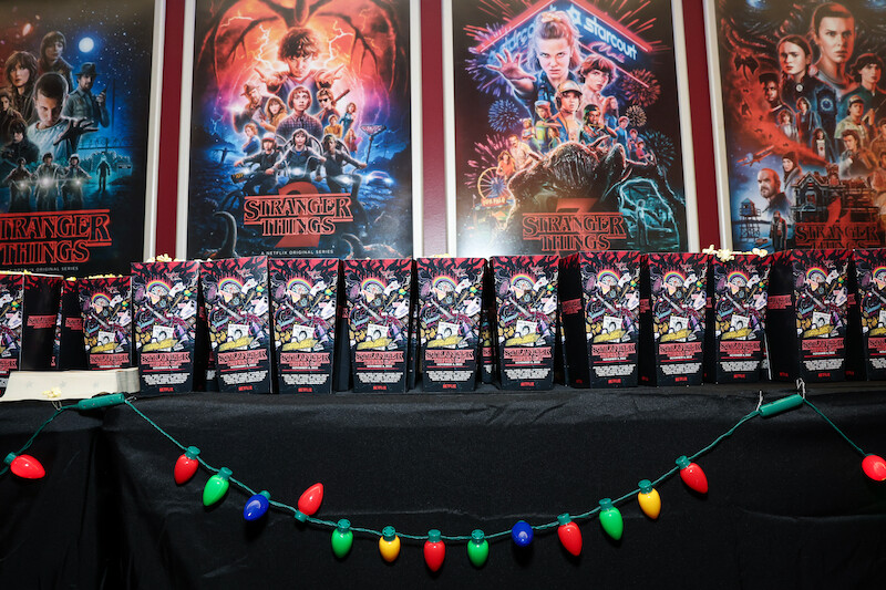 Special Stranger Things Day popcorn at the ready for guests at the Paris Theatre in New York City