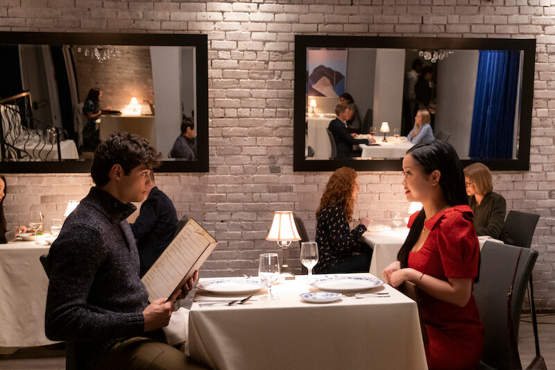 Noah Centineo as Peter and Lana Condor as Lara Jean.