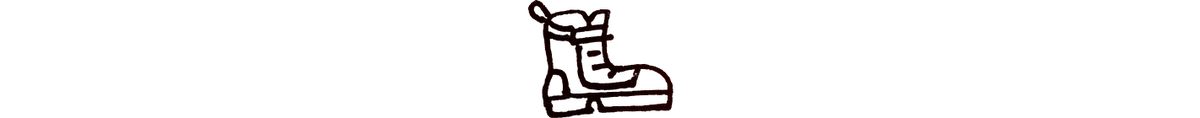 Line illustration of a combat boot