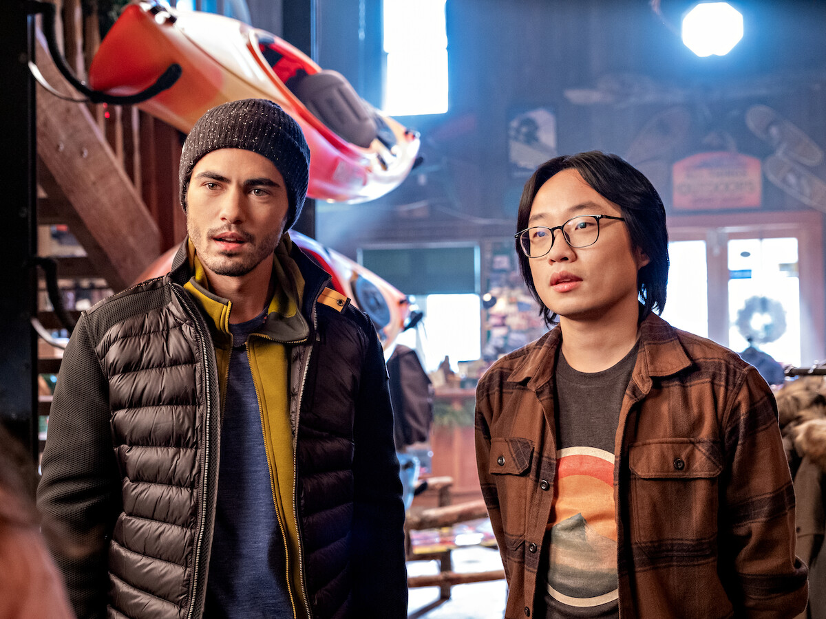 A still from 'Love Hard'