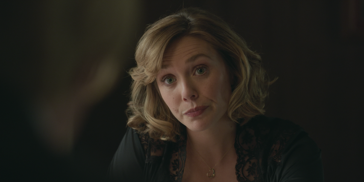 Elizabeth Olsen as Candy goes on a date in ‘Love & Death.’