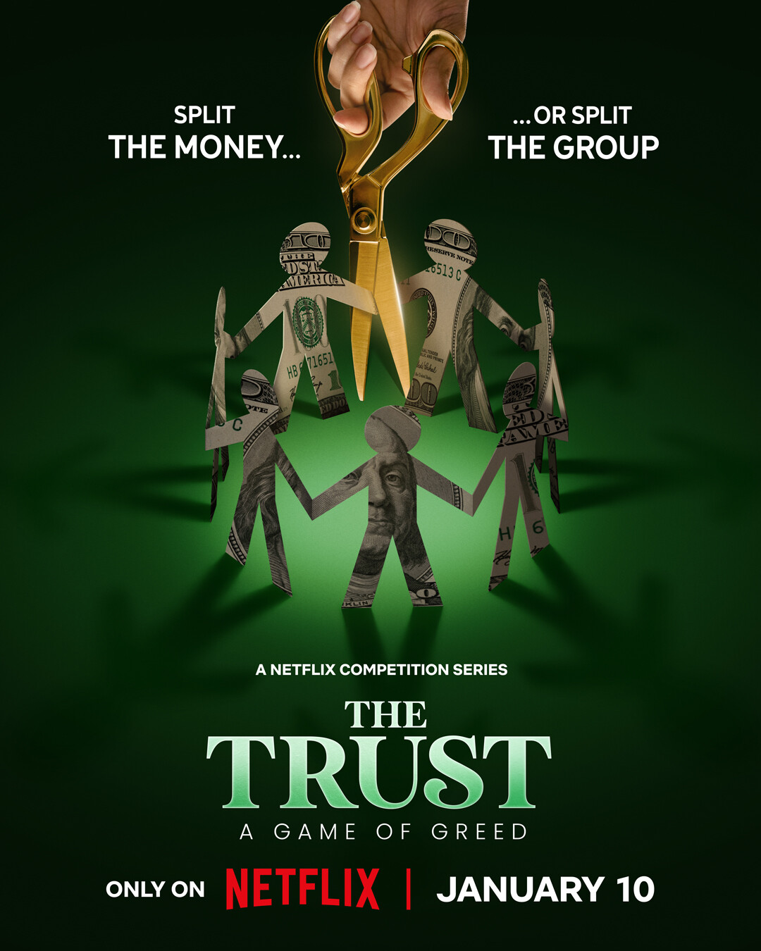 ‘The Trust: A Game of Greed’ key art