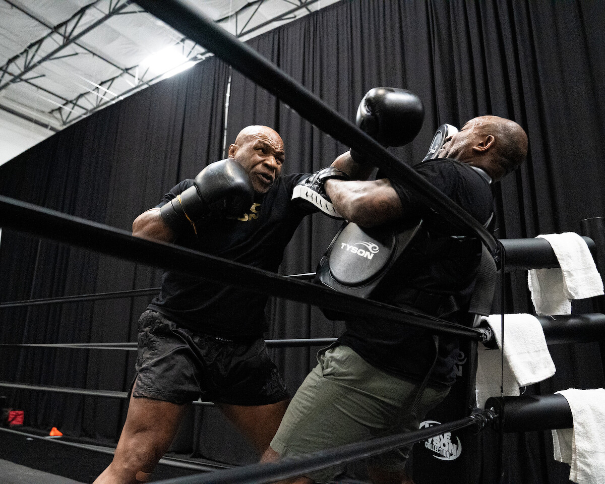 Mike Tyson training.