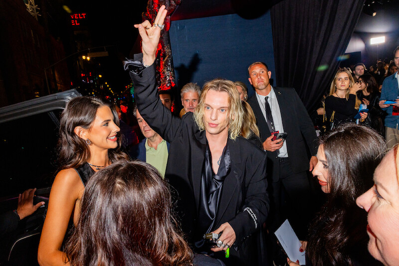 Jamie Campbell Bower attends the 'Stranger Things' Season 5 World Premiere.