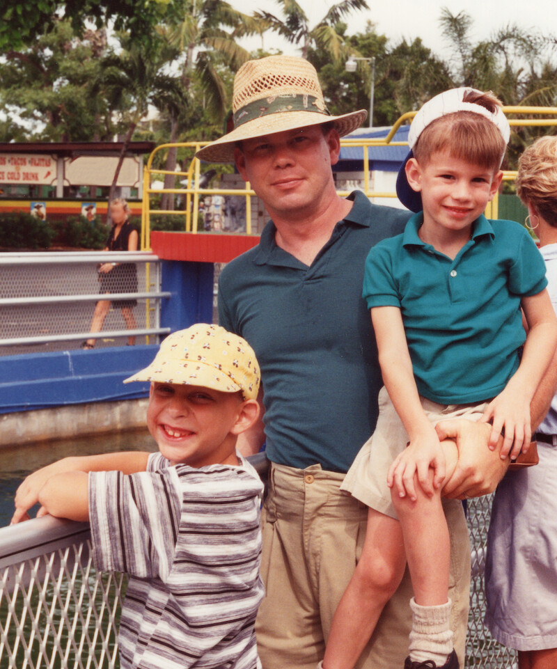 Pat with his sons.