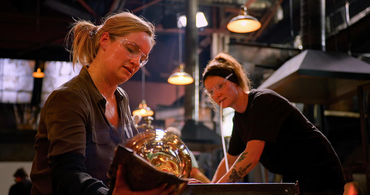 Left: Brenna Baker in Blown Away.