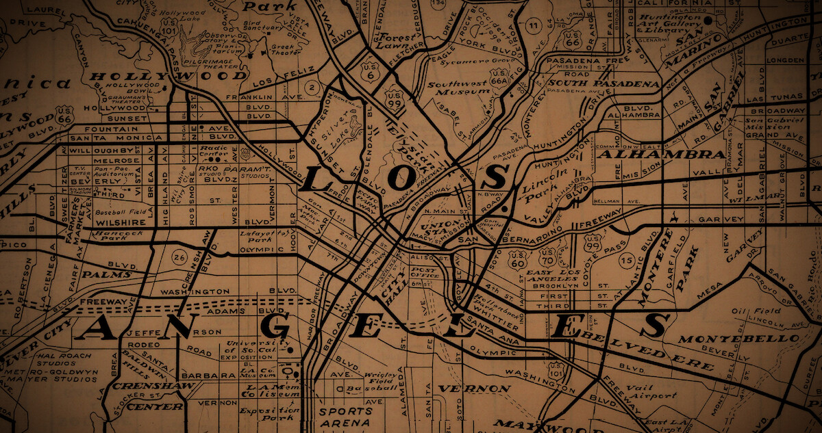 Map of Los Angeles from The Lincoln Lawyer.