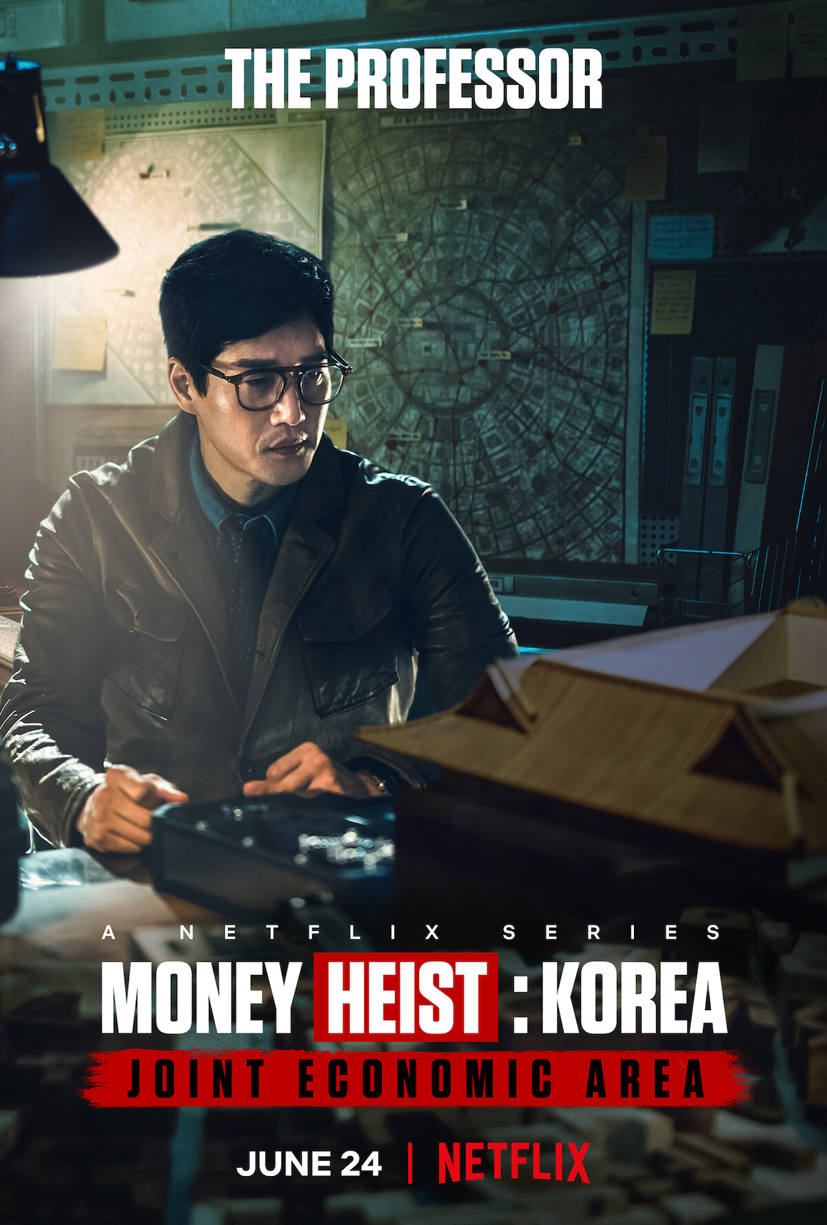 Key Art - 'Money Heist: Korea - Joint Economic Area' Professor Photo Drops